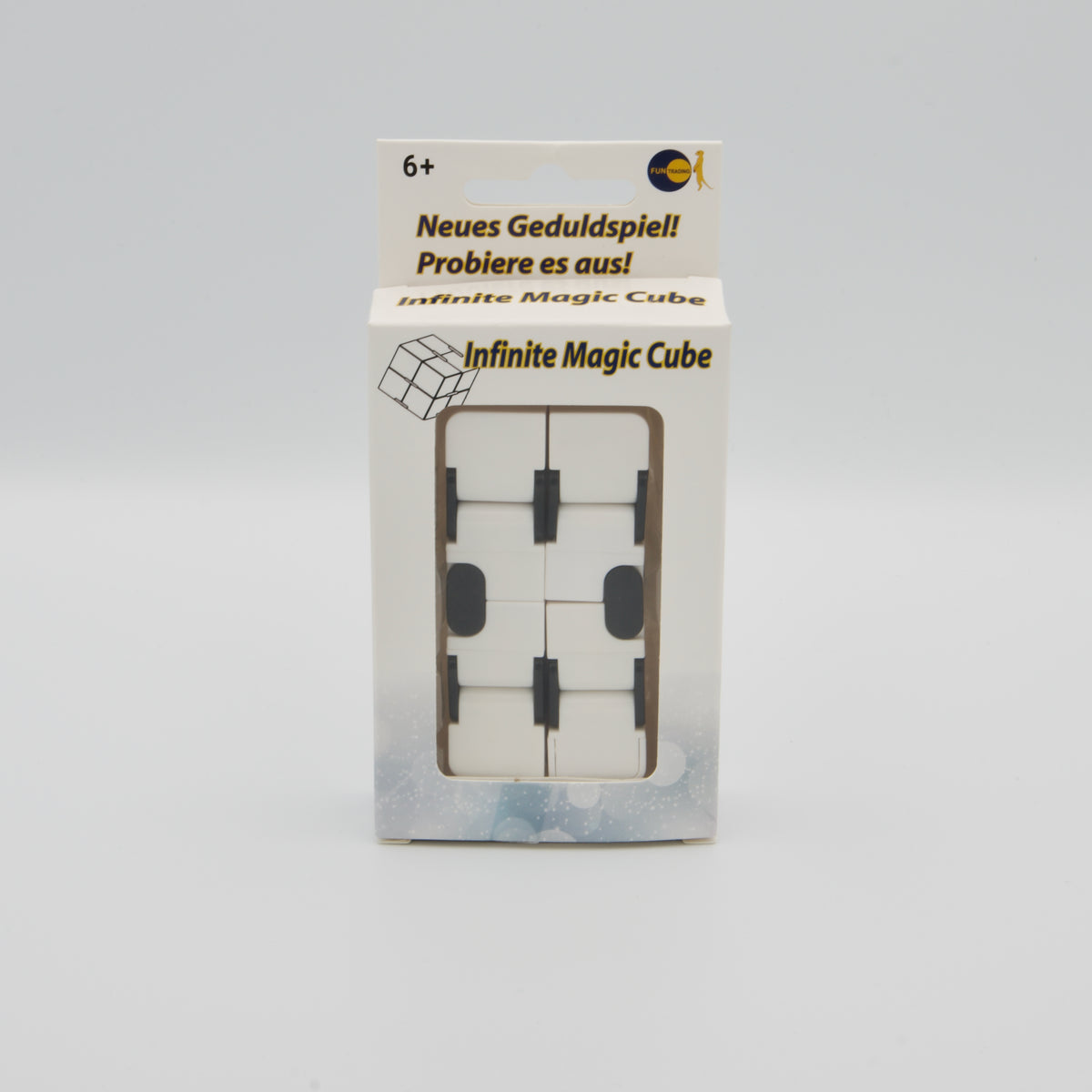 Infinite Magic Cube Klappwürfel in Verpackung – Weiß-schwarzer Infinity Cube Fidget