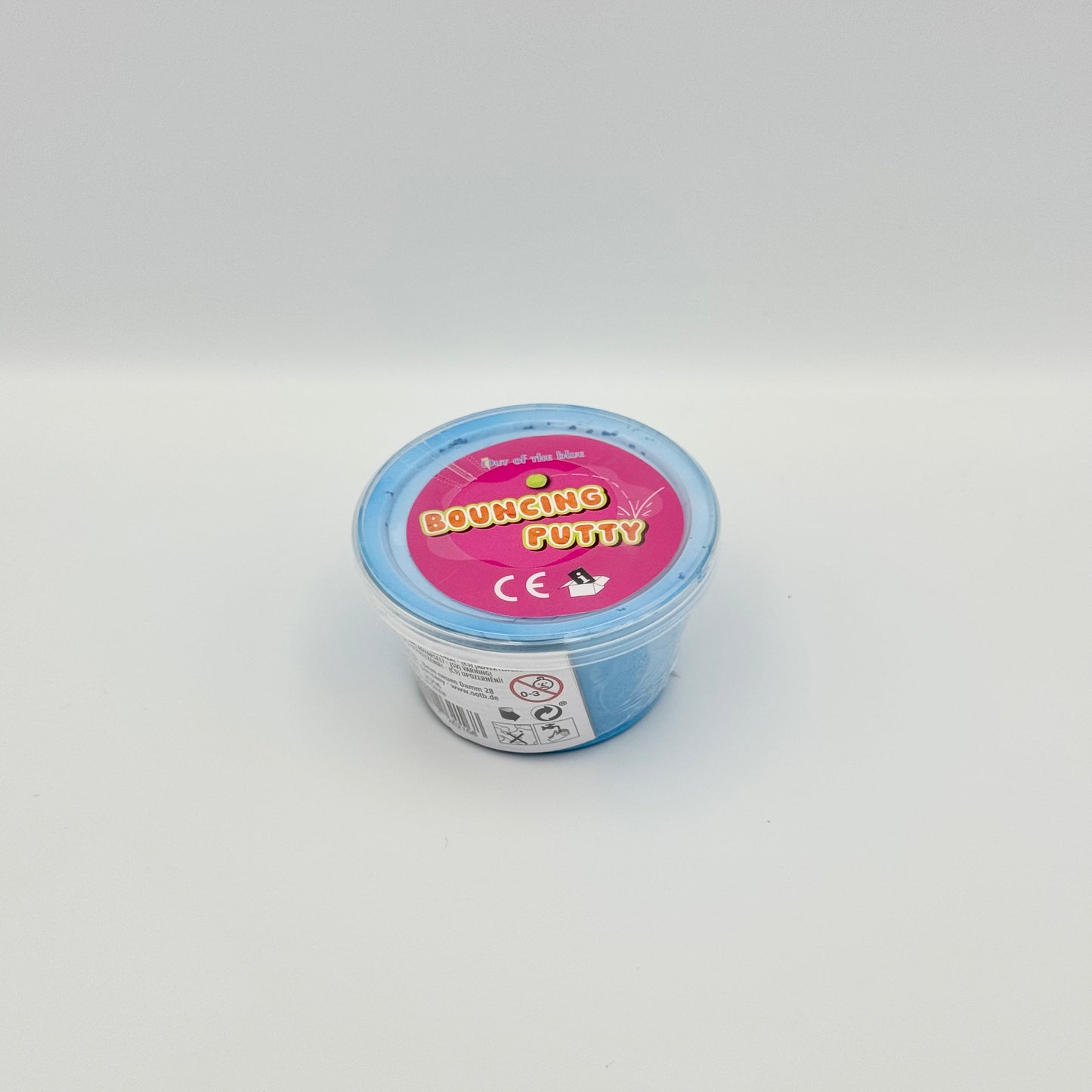 Blaue Bouncing Putty Springknete im Becher – Haptisches Knet-Spielzeug für Stressabbau
