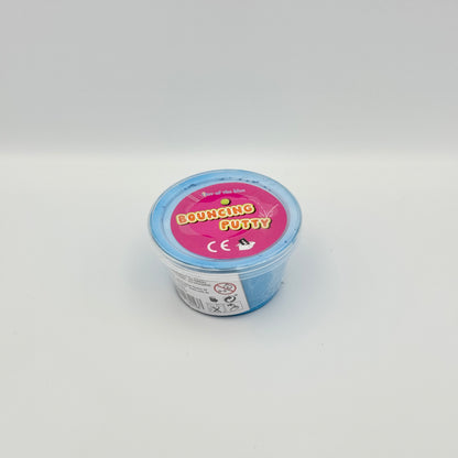 Blaue Bouncing Putty Springknete im Becher – Haptisches Knet-Spielzeug für Stressabbau