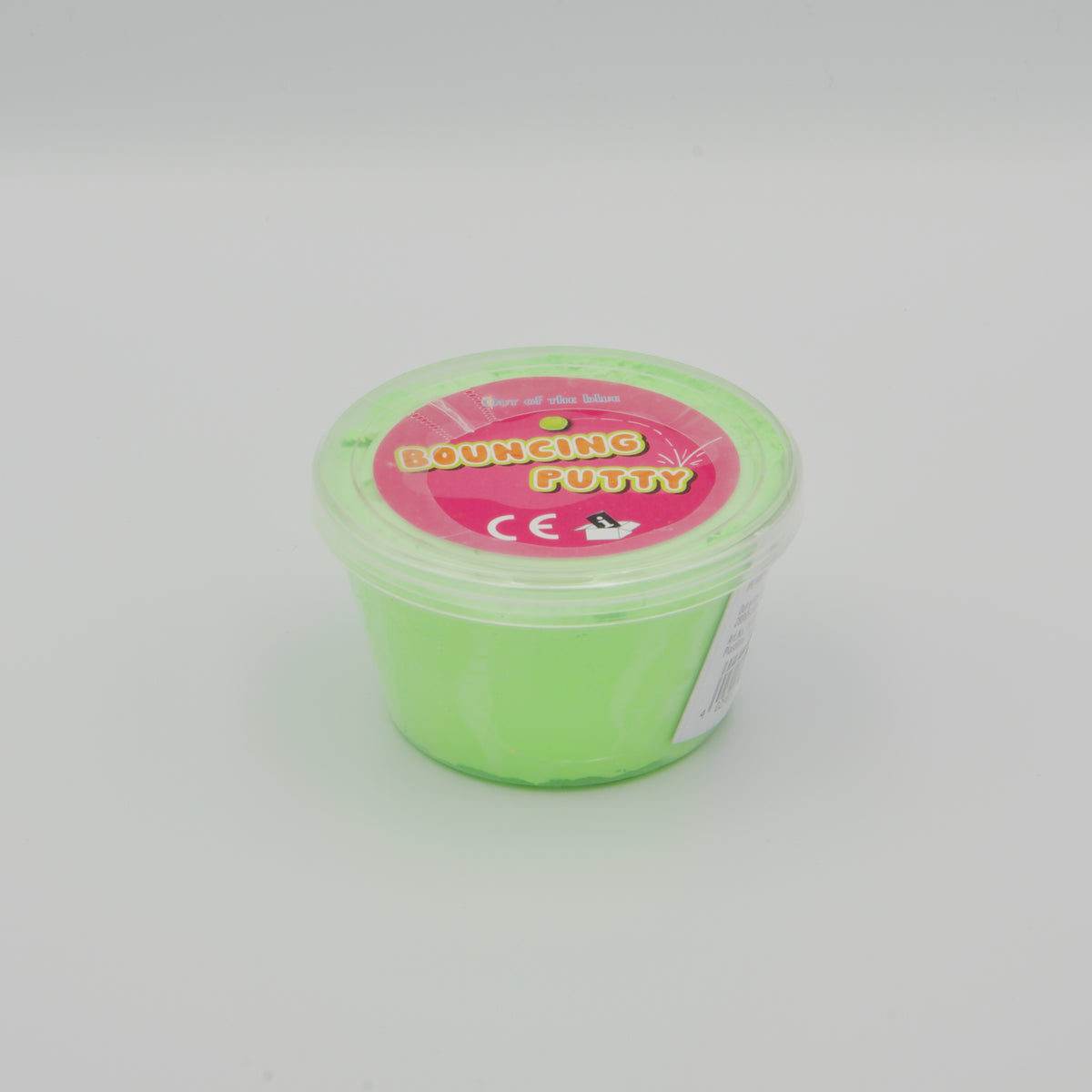 Lila Bouncing Putty Springknete in transparenter Dose – Elastische Hüpfknete als Fidget Tool