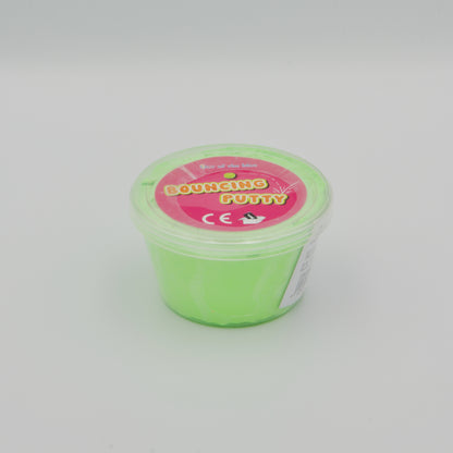 Lila Bouncing Putty Springknete in transparenter Dose – Elastische Hüpfknete als Fidget Tool