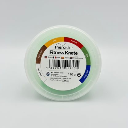 Therastar Fitness Knete Dose Draufsicht – Therapieknete 110g fest für Fingerkraft