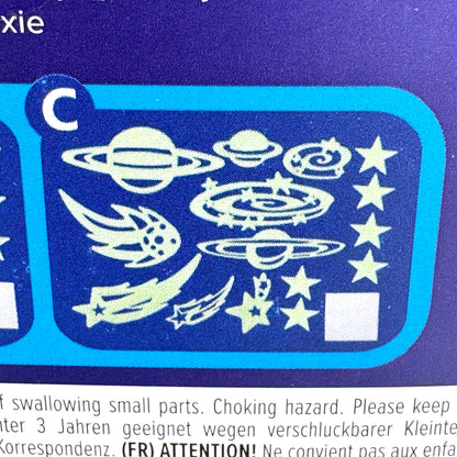 Leuchtsterne & Galaxie Wandsticker Set C – Im Dunkeln leuchtende Weltraum-Sticker