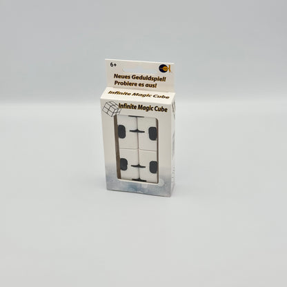 Infinite Magic Cube Klappwürfel in Verpackung – Weiß-schwarzer Infinity Cube Fidget