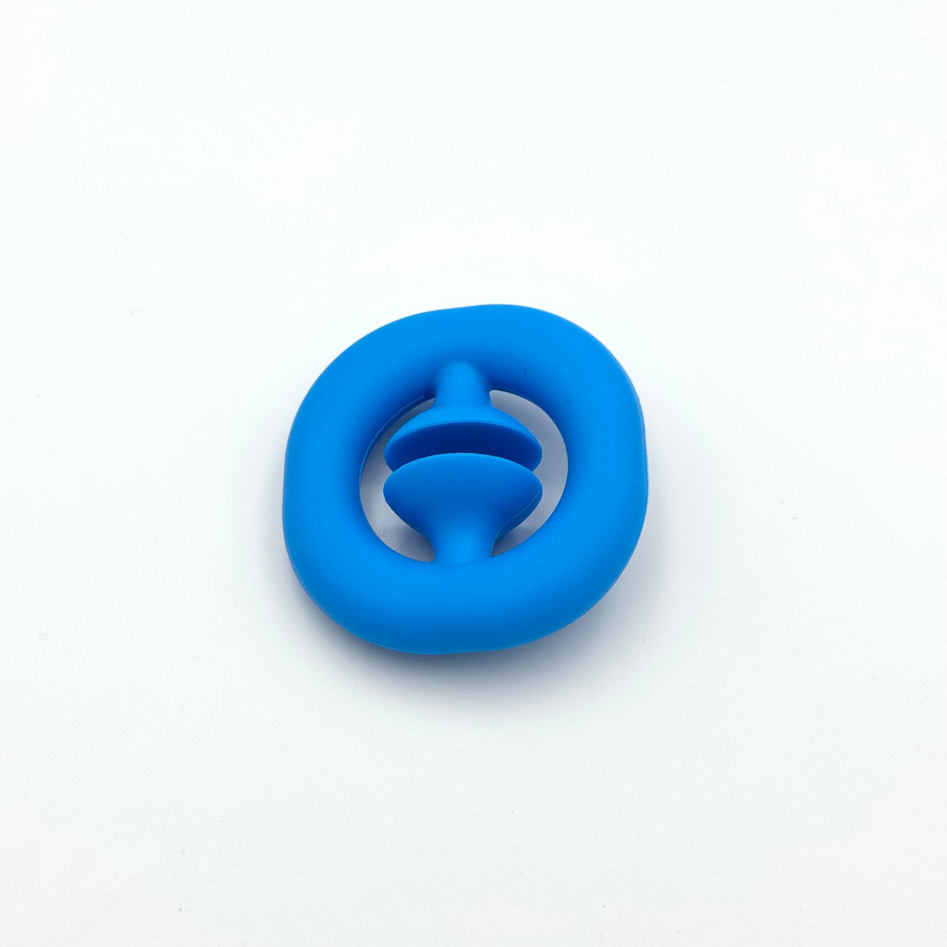 Blauer Pop Snapper Saugnapf-Ring aus Silikon – Anti-Stress Fidget