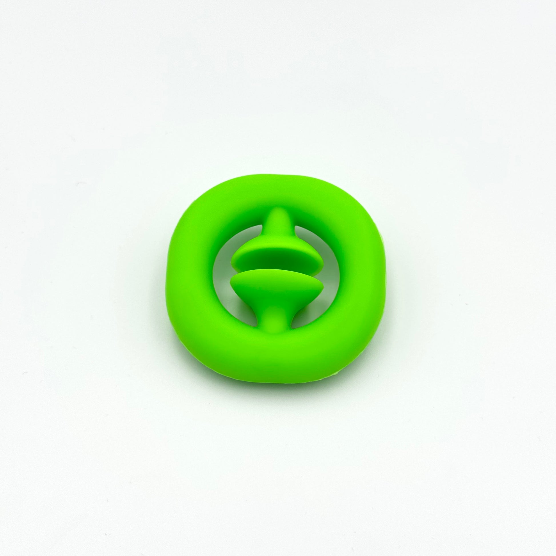 Grüner Pop Snapper Saugnapf-Ring aus Silikon – Fidget Skill Tool