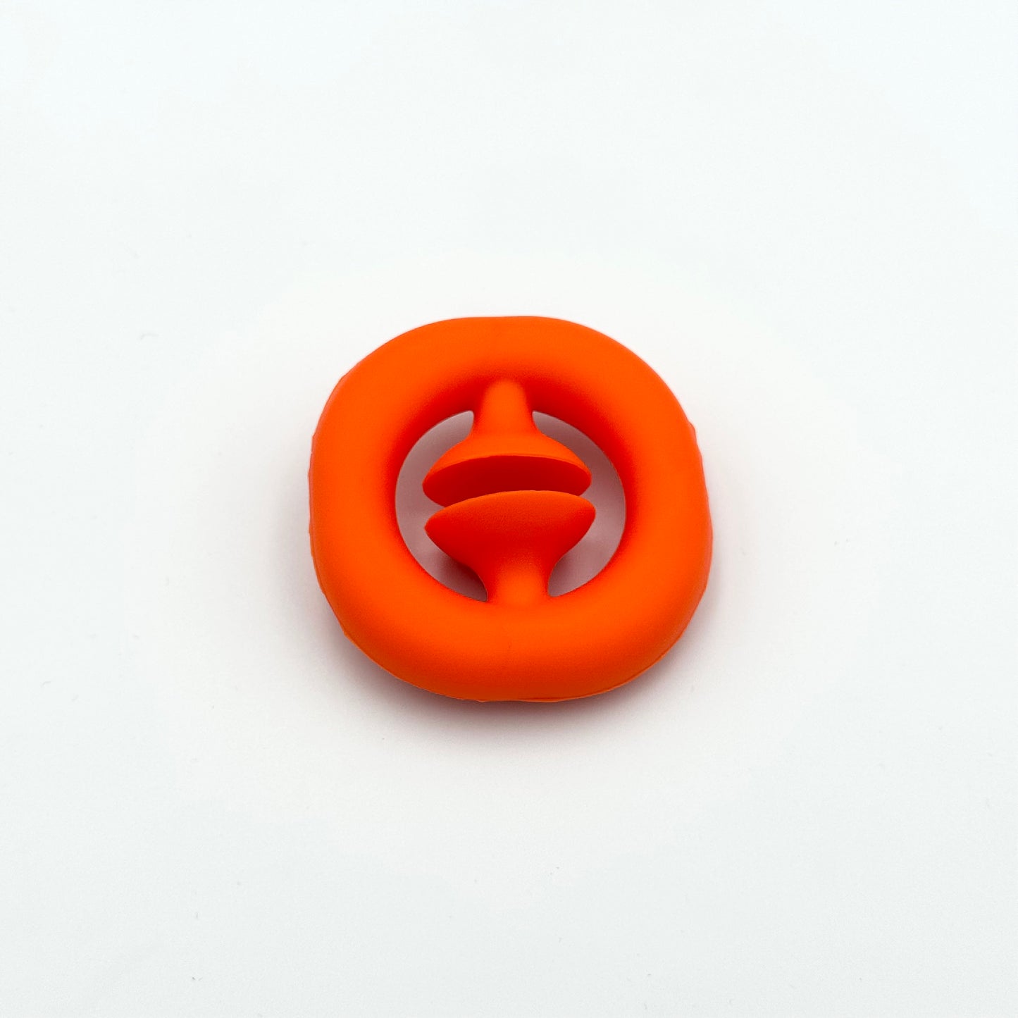 Oranger Pop Snapper Saugnapf-Ring aus Silikon – Fidget Toy