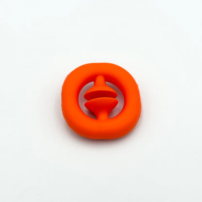 Oranger Pop Snapper Saugnapf-Ring aus Silikon – Fidget Toy