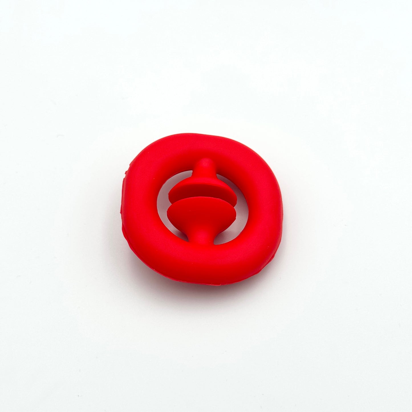 Roter Pop Snapper Saugnapf-Ring aus Silikon – Fidget Toy für Hände