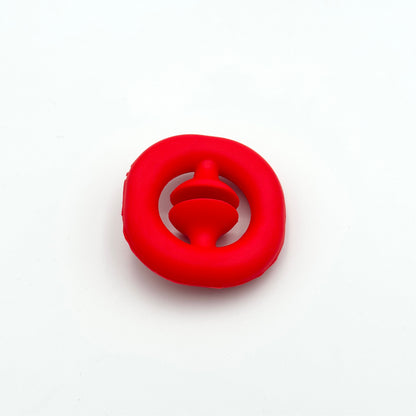 Roter Pop Snapper Saugnapf-Ring aus Silikon – Fidget Toy für Hände