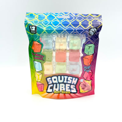 Squish Cubes - 12 kleine Anti-Stress Würfel