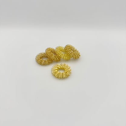 Goldenes Therastar Fingermassagering Set – 5 Akupressurringe für Finger & Entspannung