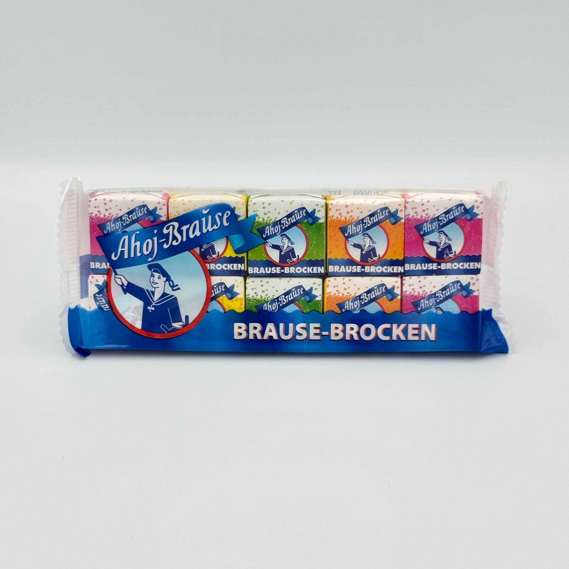 Eine Packung Ahoj-Brause Brause-Brocken mit 10 Stück – Saurer Skill bei Anspannung