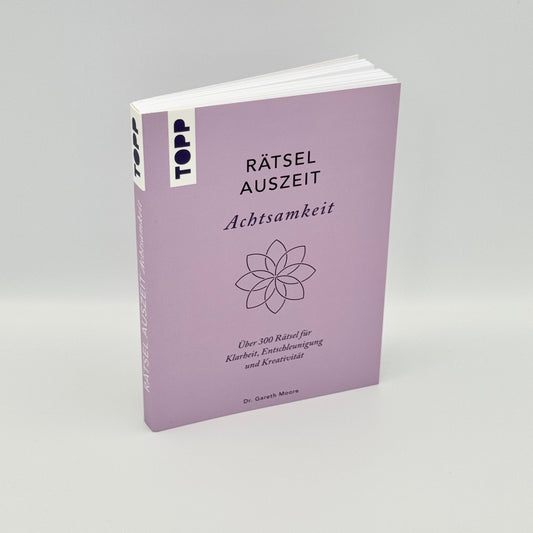 Buch Rätsel Auszeit Achtsamkeit in Lila – Über 300 Rätsel zur Entschleunigung von Dr. Gareth Moore