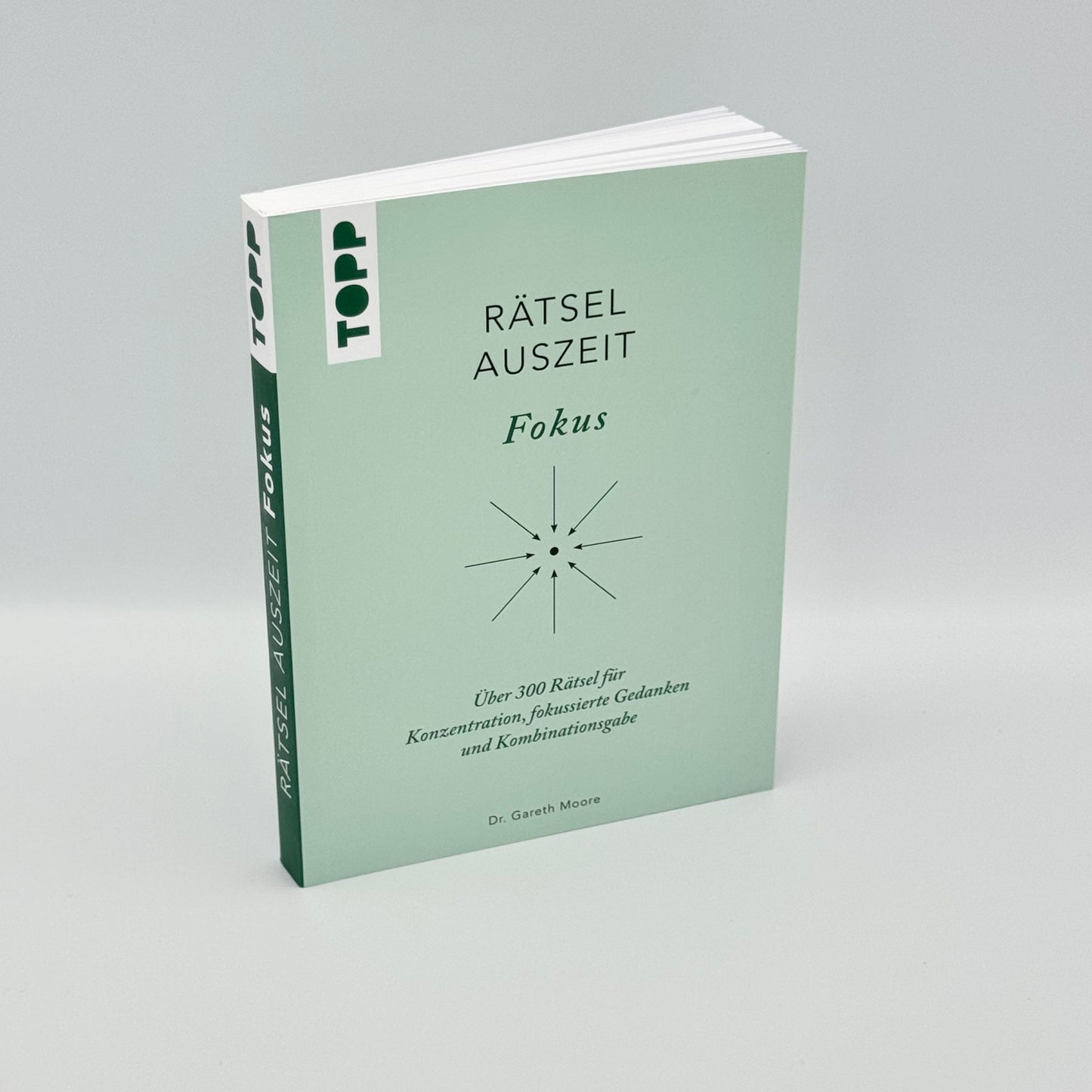 Buch Rätsel Auszeit Fokus in Grün von Dr. Gareth Moore – Über 300 Rätsel für Konzentration