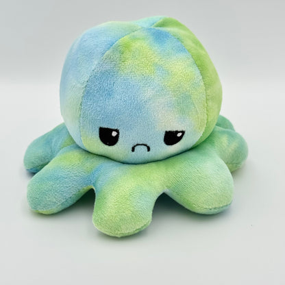 Grün-blauer Wendekrake Plüsch Oktopus wütend – Reversible Moody Octopus Skill