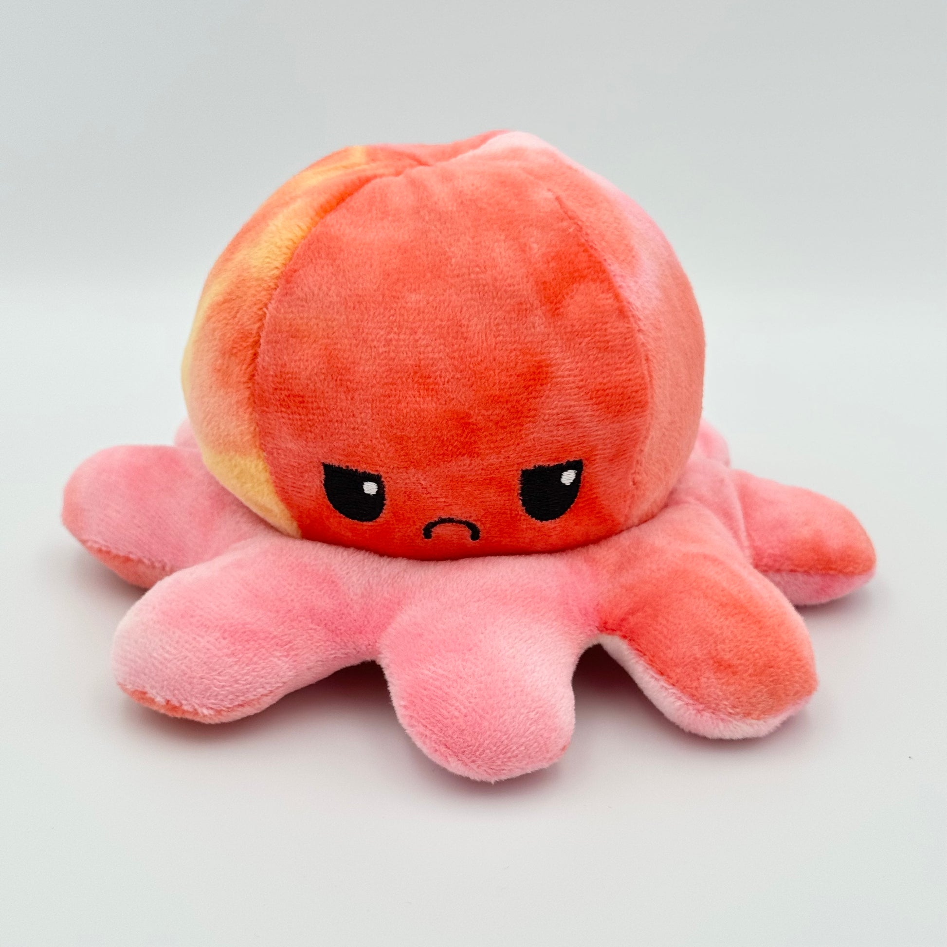 Rot-oranger Wendekrake Plüsch Oktopus wütend – Reversible Moody Octopus Skill
