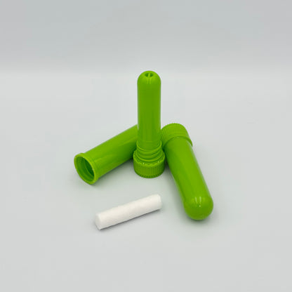Grüne Riechstifte für ätherische Öle – Leere Inhalierstifte mit Aroma-Wattepad als Skill für unterwegs